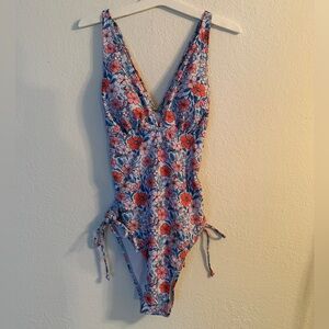 Floral V-Neck Swimsuit